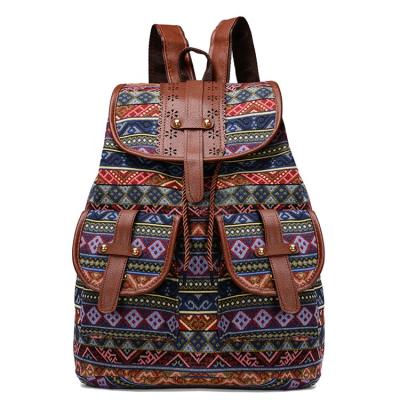 China Anti-theft hot sales for girls and ladies canvas backpack women bags casual style practical multi function manufacturer for sale