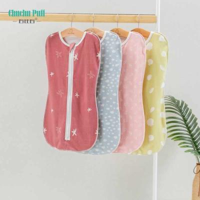 China OCEAN05 Antibacterial baby swaddle wholesale small MOQ 100% cotton quilted sleeping bags for newborn babies for sale