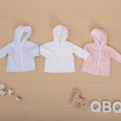 China Breathable 100% cotton child jacket autumn outerwear hooded coat baby outwear with snaps for sale