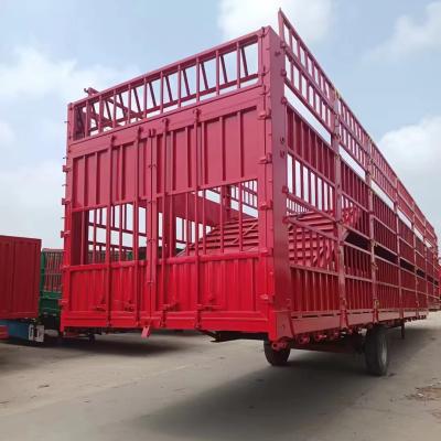 China Max Payload 30000 kg Double Deck Animal Poultry Livestock Semi Trailer with 3/4 Axles for sale