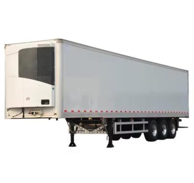 China 30-50tons Max Payload 3 Axles Enclosed Freezer Truck Trailer Refrigerated Semi Trailer for sale