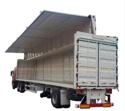 China Truck Trailer 3 Axle 30/40tons Logistics Wingspan Van Semi Trailer for Transportation for sale