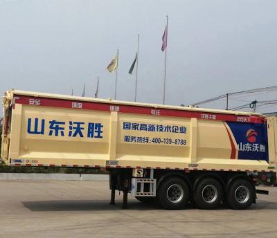 China 30/60ton Dump Semi Trailer Customization and 3 Axle Crawler for Heavy Duty Transport for sale