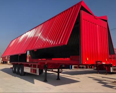 China 60 Tons Capacity 13 Meters Special Design Van Semi Trailer with Q345B T700 Rim 9.0-22.5 for sale