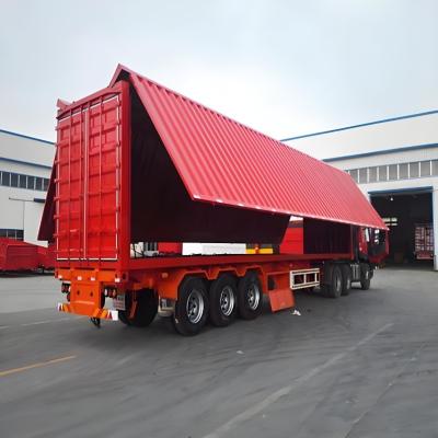 China Customizable Color 40 Tons Wingspan Van Semi Trailer with 12 Wheels and 40 Feet Length for sale