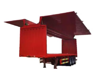 China Logistics Food Wing Van Box Semi Trailer with 90 King Pin 15100mmx2550mmx4000mm for sale