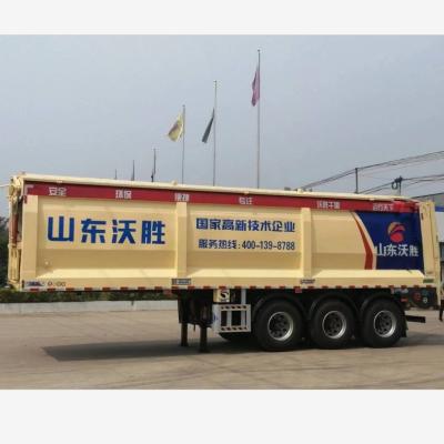 China 60000kgs Max Payload Crawler/Live Floor Dump Truck with Two-Way Transport and Features for sale