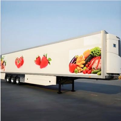 China 53FT Refrigerated Semi Trailer for Frozen Meat/Seafood/Food Vegetable Transportation for sale