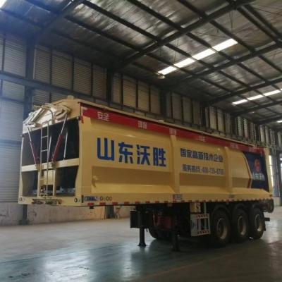 China Mobile Crawler Translational Hinged Scraper Dump Semi-Trailer for Gravel Transport for sale