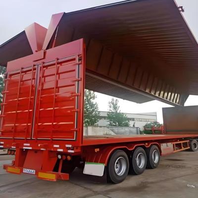 China 12units 12R22.5 Tires 35t Capacity Steel Wingspan Opening Wing Van Box Semi Trailer for sale