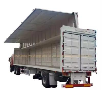 China 2 3 4Axles Side Wall Hydraulic Open Wing Van Truck Semi Trailer for Heavy Duty Cargo for sale