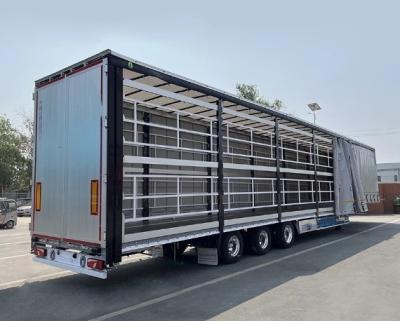 China Customizable 3 Axles 40ft 45ft Curtain Side Tarpaulin Semi Trailer for from Wosheng for sale