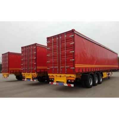 China Dual Line Brake System WABCO Tri Axles 60 Tons Side Curtain Trailer for Transport for sale