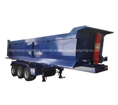 China 3/4 Axles Hydraulic Rear Dump Semi Trailer Tipper Semi Truck Tipping Truck Trailers for sale