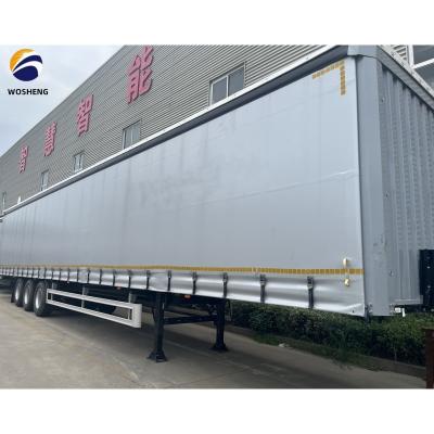 China Q345B T700 10ton 13ton 16tons 3 Axle Side Curtain Truck Semi Trailer for Transportation for sale