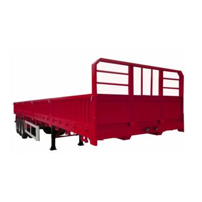 China Steel Side Wall Semi-Trailer 3axle 50 Tons Side Flip Trailer 12400X2500X3650mm for sale