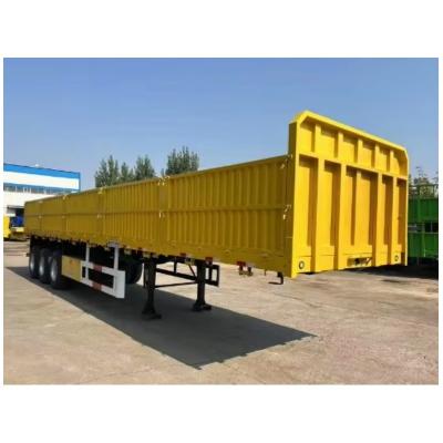 China 12400X2500X3650mm Truck Trailer Side Wall Trailers Open Fence Truck 4 axle semi trailer for sale