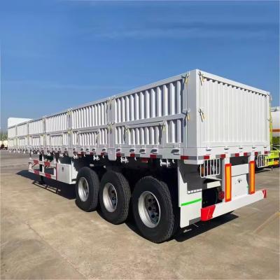 China Customizable Side Plate Truck Semi Trailer with Heightening Side Wall and 50T Payload for sale