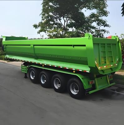 China 4mm Side Wall Semi-Trailer U Shape Semi Truck Trailer and 4 Axle Tipper Semi Trailer for sale