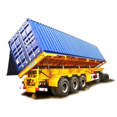 China 40tons Dump Semi-trailer Tipper Tipping Side Truck Trailer com 2