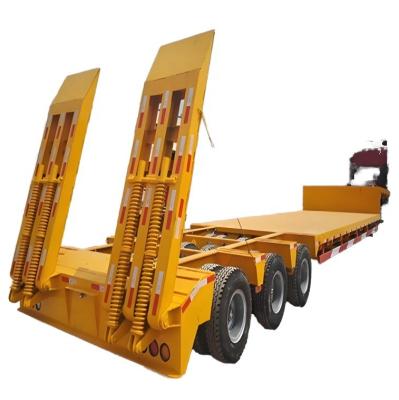 China Customized Color Semi-Trailer Low Bed Lowboy Semi-Trailer for Loader Semi-Trailer for sale