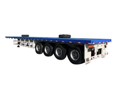 China 40 Ft 2 3 Axles Flatbed Semi-Trailer Heavy-Duty and Sturdy Flatbed Trailers for Truck for sale