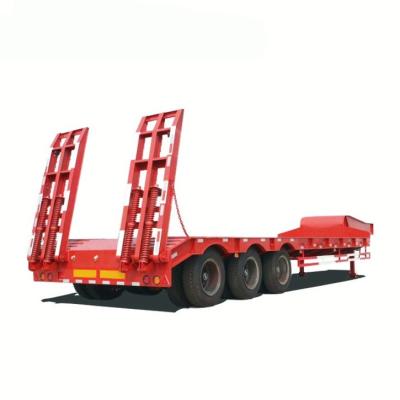 China Nice Low Flatbed Semi-Trailer Extendable Low Bed Trailer Vehicle Master Semi-Trailer for sale