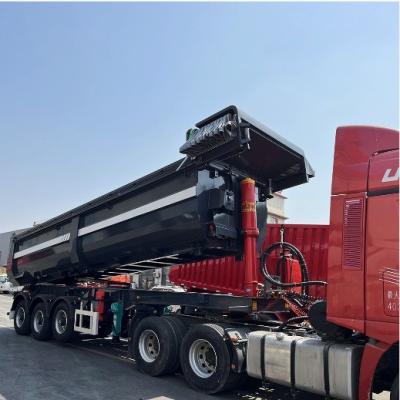 China Max Payload 60-100 Tons U Shaped Rear Dump Truck Semi Trailer Tipping Tipper Truck Trailer for sale