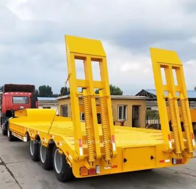 China 40-100ton Max Payload Lowbed Semi Trailer for Heavy Machinery Transportation Needs for sale