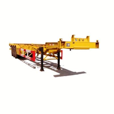 China Mechanical Suspension 3 Axles 60 Ton Skeleton Semi-Trailer for Shipping Container Chassis for sale