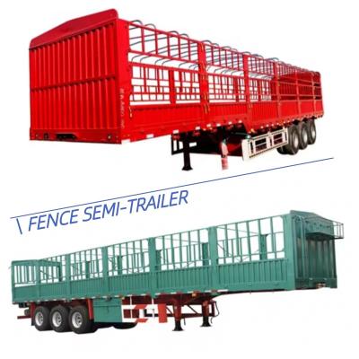 China SAF Two Speed Leaf Spring Livestock Trailer for Hurdle Semi-Trailer Transporting for sale