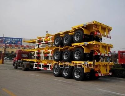 China 3 Axles FUWA 50 Ton Truck Trailer Container Chassis Skeleton Semi Trailer for Africa for sale