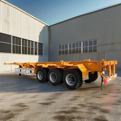 Chine Trailers de camions 2 essieux 3 essieux 4 essieux squelette 20 pieds 45 pieds 53 pieds 40 pieds conteneur semi-remorque à vendre