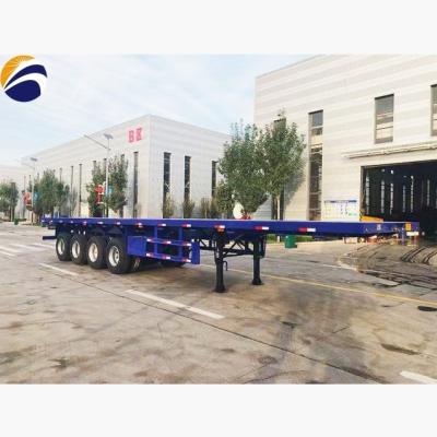 China Durable 40ft 20ft Container Normal Bulk Cargo Flatbed Semi Trailer for Transportation for sale