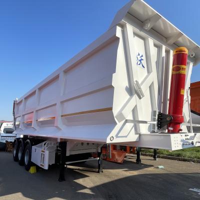 China Max Payload U-Shaped End Tipping Semi-Trailer for Sand Transport Rear Dump Semi-Trailer for sale