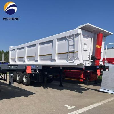 China 3 Axle 4 Axle Tipping Tipper Rear Dump Truck Semi Trailer 9800x2500x3500mm for sale