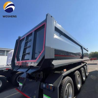 China Steel 3 Axle 4 Axle Tipper Rear Dump Truck Trailer for Construction for sale