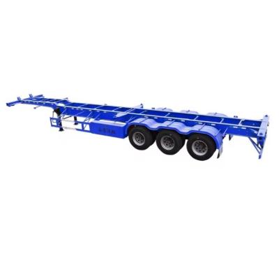 China Truck Trailer 20ft 40ft 3 Axle Skeletal Semi-Trailer made of Steel Aluminium Material for sale