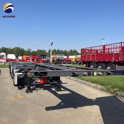 China 12400x2500x1550mm Heavy Duty Landing Gear 28t Skeleton Semi Trailer for Container Haulage for sale