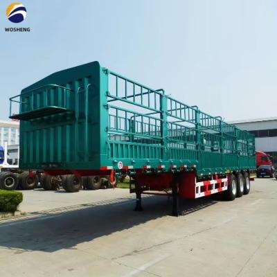 China 50T Capacity 3 Axle 12.4m Side Wall Fence Semi Trailer Customizable and Classic Type for sale