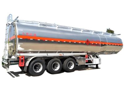 China Standard Axle Transport Fuel Oil Customization 3 Axles Aluminum Alloy Tank Semi Trailer for sale