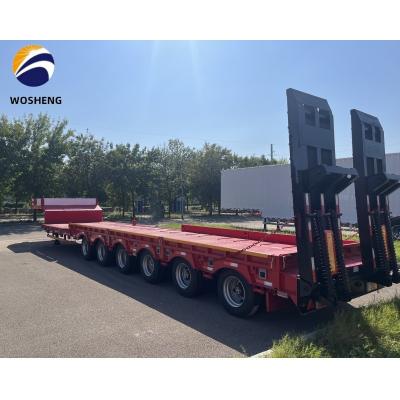 China Heavy Duty Lowboy Trailer with Max Payload of 30000 kg and Size of 16000x2500x1100mm for sale