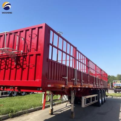 China Veevervoertrailer 40FT 3 axel opslagruimte hek half-trailer voor de Afrikaanse markt Te koop