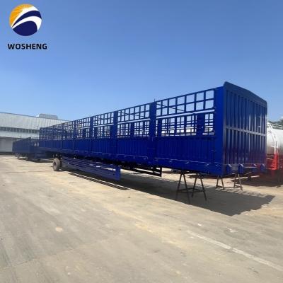 China 12400x2500x3650mm Steel 3 Axle 4 Axle Fence Truck Semi Trailer for in Various Colors for sale