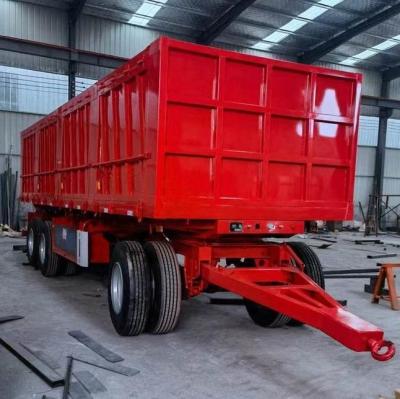 China 40-100 tons Drawbar Towing Dolly Full Truck Trailer With Side Wall Stake for Heavy Loads for sale