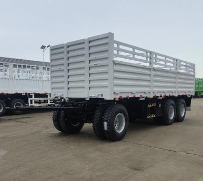 China 3 Axle Drawbar Towing Dolly Full Truck Trailer With Fence Stake Customer's Request for sale