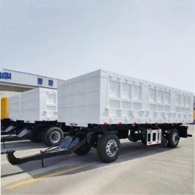 China Truck Trailer 2 Axle Hydraulic Full Tipper Trailer for Sand Coal Mining Transportation for sale