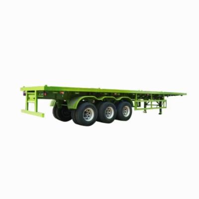 China Semi-Trailer Flatbed Container Truck with Adjustable Twist Lock 12500x2500x1600-3100mm for sale