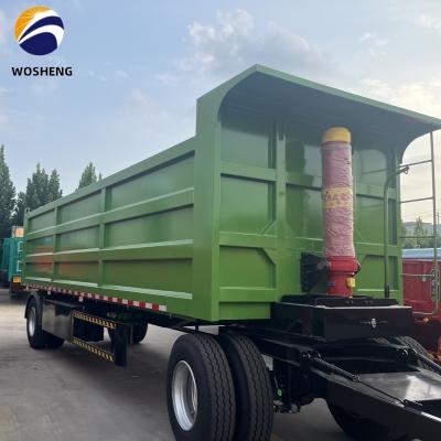 China Drawbar Towing Dolly Full Trailer With Side Wall Stake for Heavy Cargo Transportation for sale