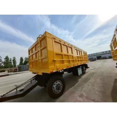 China WOSHENG 2 Axles Cargo Transport Full Trailer with Draw Bar and Customer's Request for sale